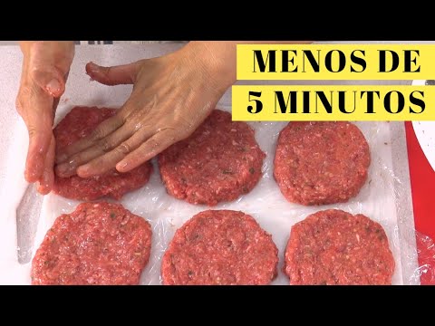 Como adobar carne de hamburguesa