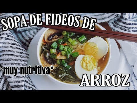Como preparar fideos de arroz en sopa