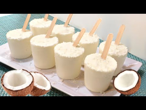 Como preparar helados caseros de coco con leche