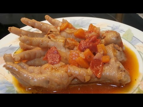 Como preparar patas de pollo en salsa