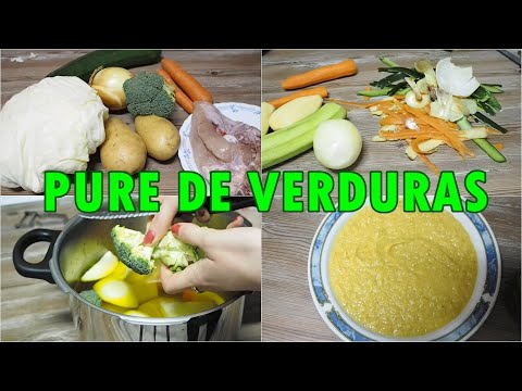 Como preparar pure de verduras con pollo para bebes
