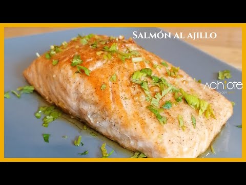 Como preparar salmón al ajillo en sartén